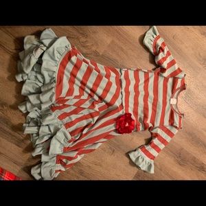 Girls blue and pink dress